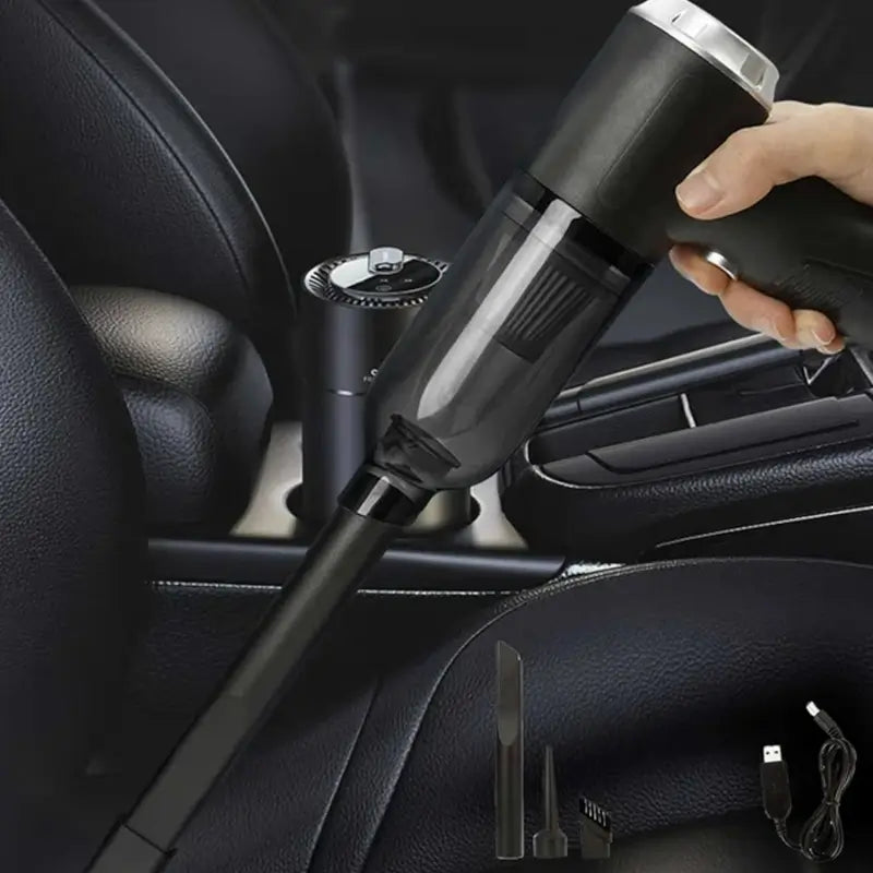 3 in 1 Mini Car Vacuum  Wireless, Rechargeable, Blower & Dust Cleaner for Car, Home & Keyboard